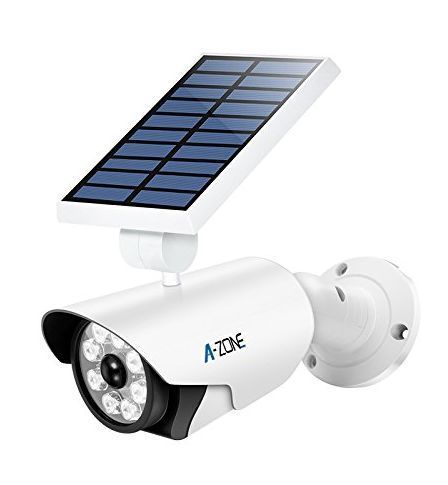 Kamera Attrappe mit Solarpaneel (Weiß)